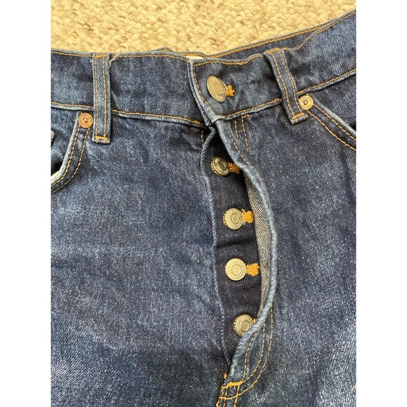 6 Zara High-Rise Button Fly Straight Leg Ankle Jeans - Picture 7 of 8